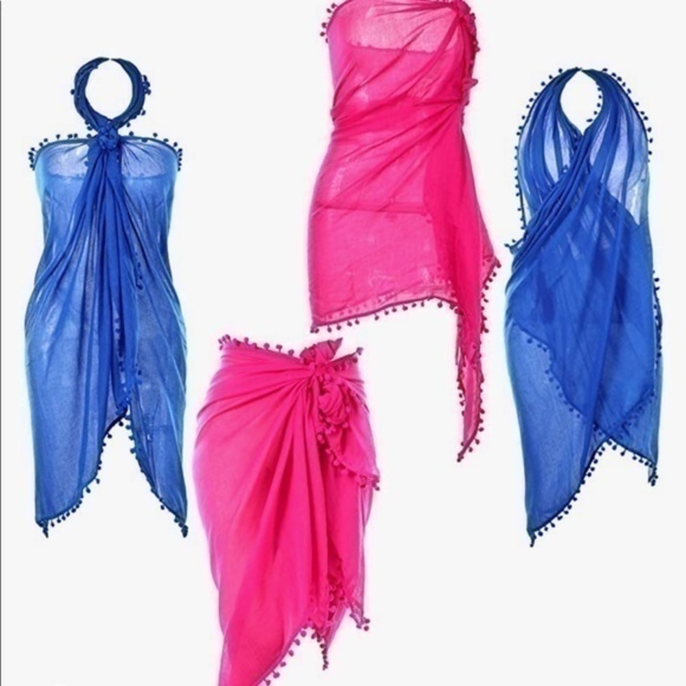 Pink cover up with tassels - Picture 3 of 6